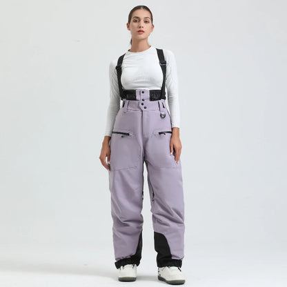 New Ski Pant Solid Snow  Women Windproof Waterproof Snow Pants.