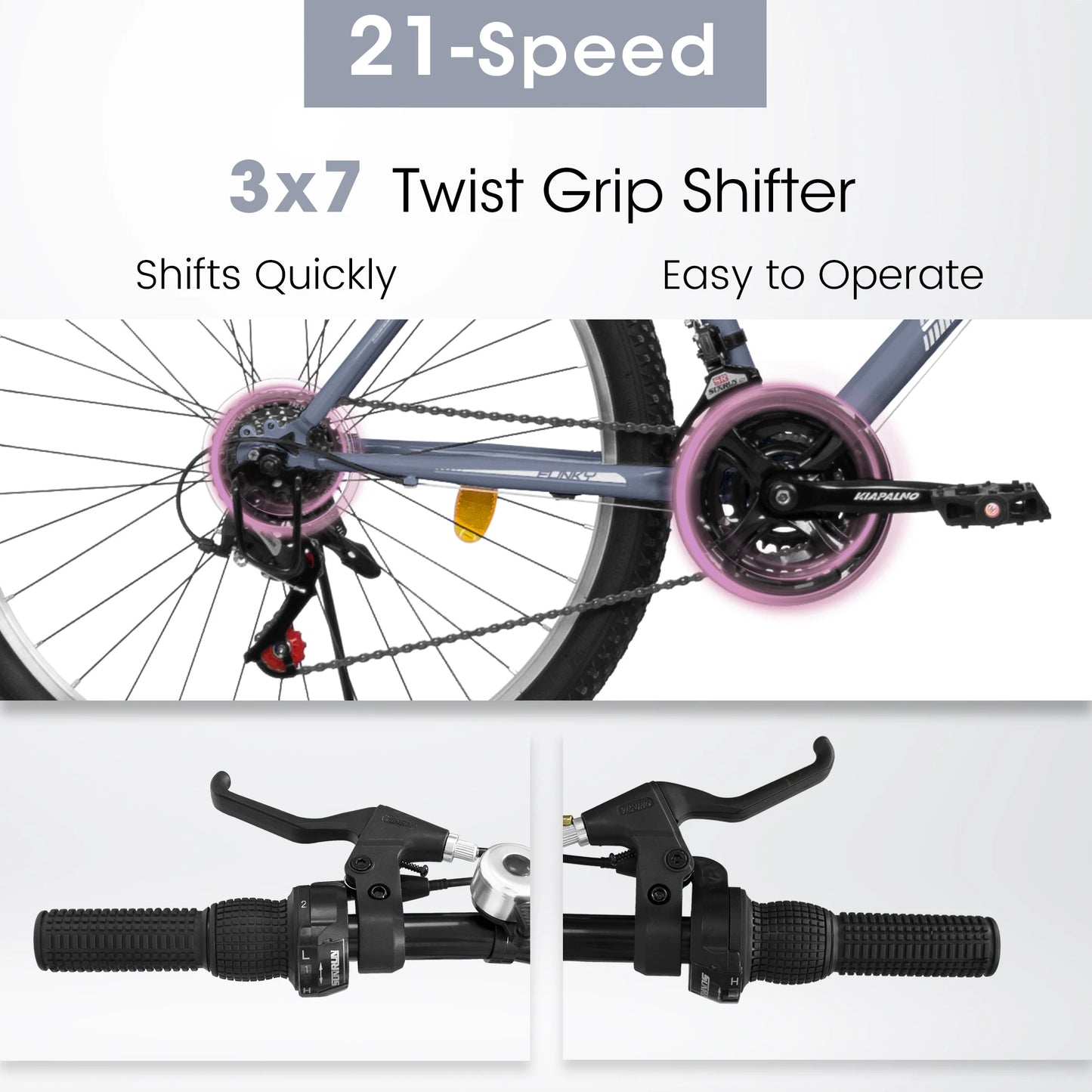 Girls 26 Inch Mountain Bike, 21 Speed Bike.