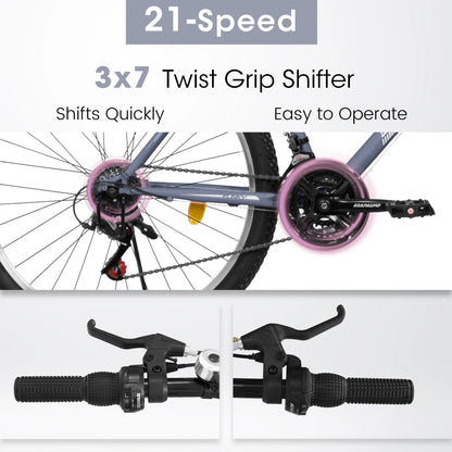 Girls 26 Inch Mountain Bike, 21 Speed Bike.