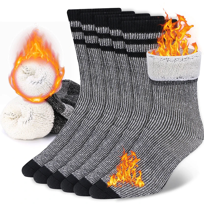3 Pairs Men Women Merino Wool Crew Socks .
