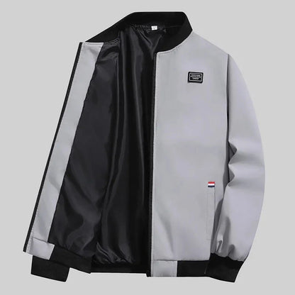 Man Leisure Jacket New Spring Autumn Solid Color Zipper Windproof Jacket.