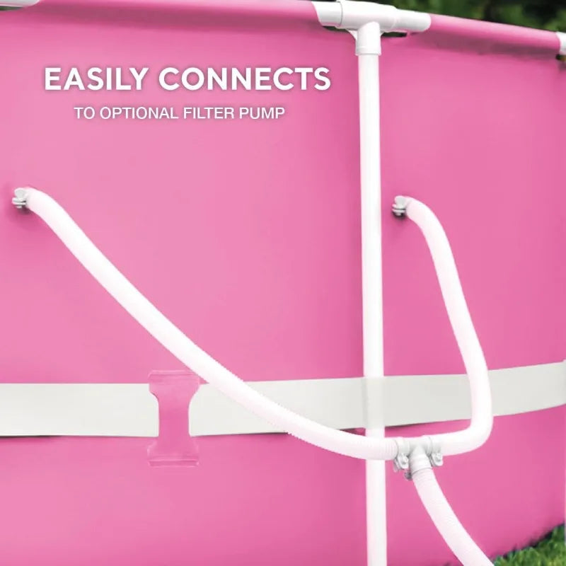 8ft x 2.5ft Large Round Metal Frame Above Ground Swimming Pool .