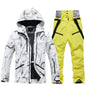 Winter Ski Suit Set -30℃ Cold Snowboard Wear Men/Women Ski Suit Waterproof.