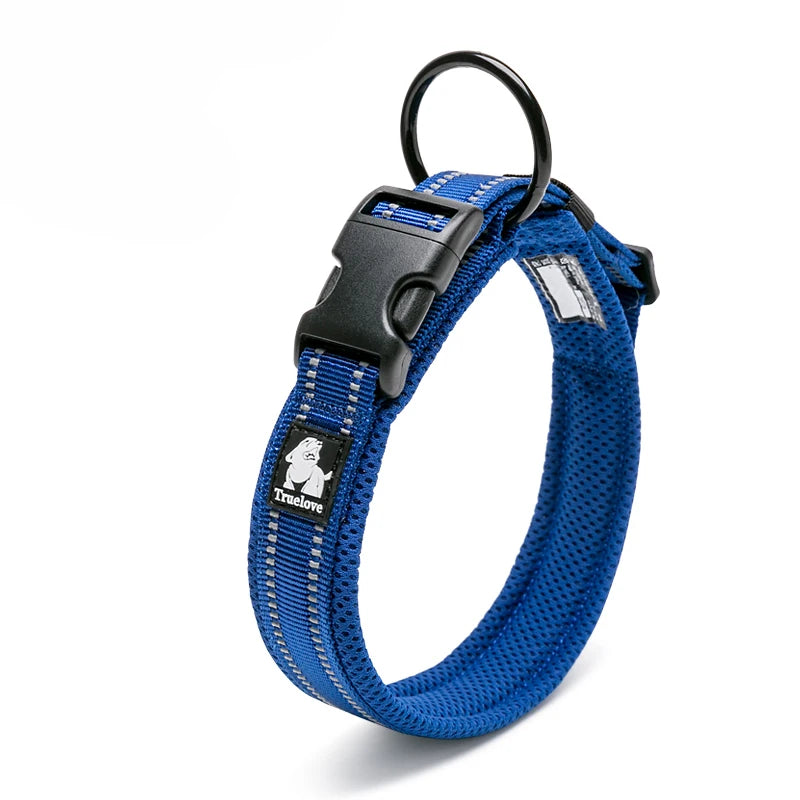 Dog Walking Collar Comfort Padded with Buckle Nylon Traveling Collar.