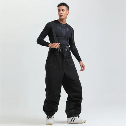 Ski Pants Winter Waterproof Men  Snowboard Overalls Suspender Snow pants Warmth -40 degrees.