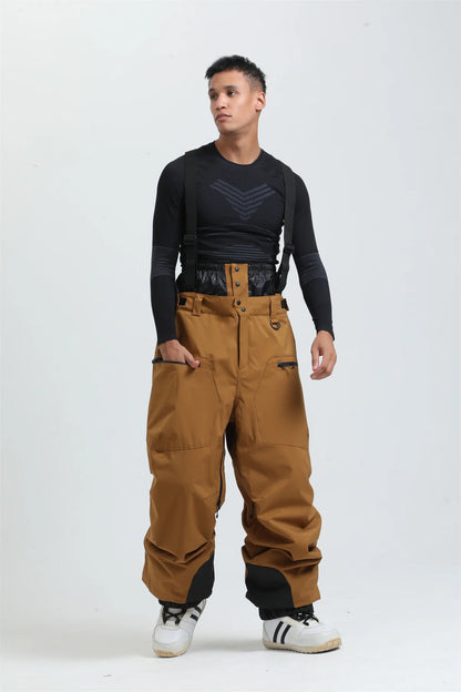 Ski Pants Winter Waterproof Men  Snowboard Overalls Suspender Snow pants Warmth -40 degrees.