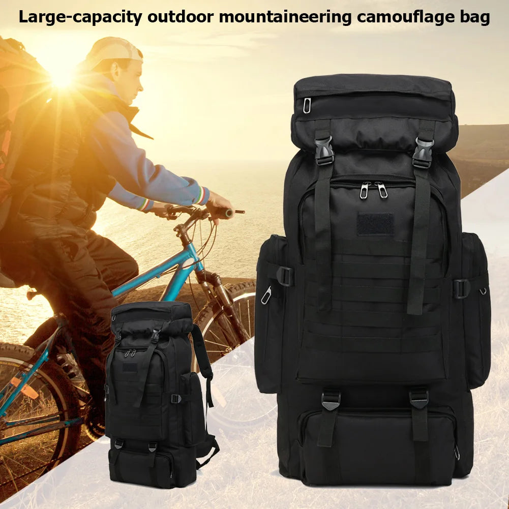 80L Tactical Backpacks, Outdoor Survival Bags 600D Oxford Cloth.