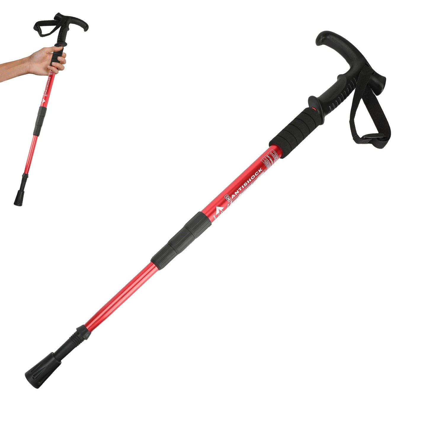 Hiking Stick Trekking Poles Mountaineering Telescopic Stick.