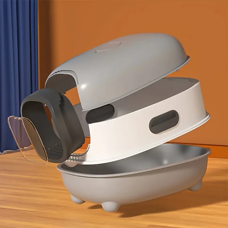 Cat Litter Box - Top-Entry Design, Anti-Splash &Odor-Control.