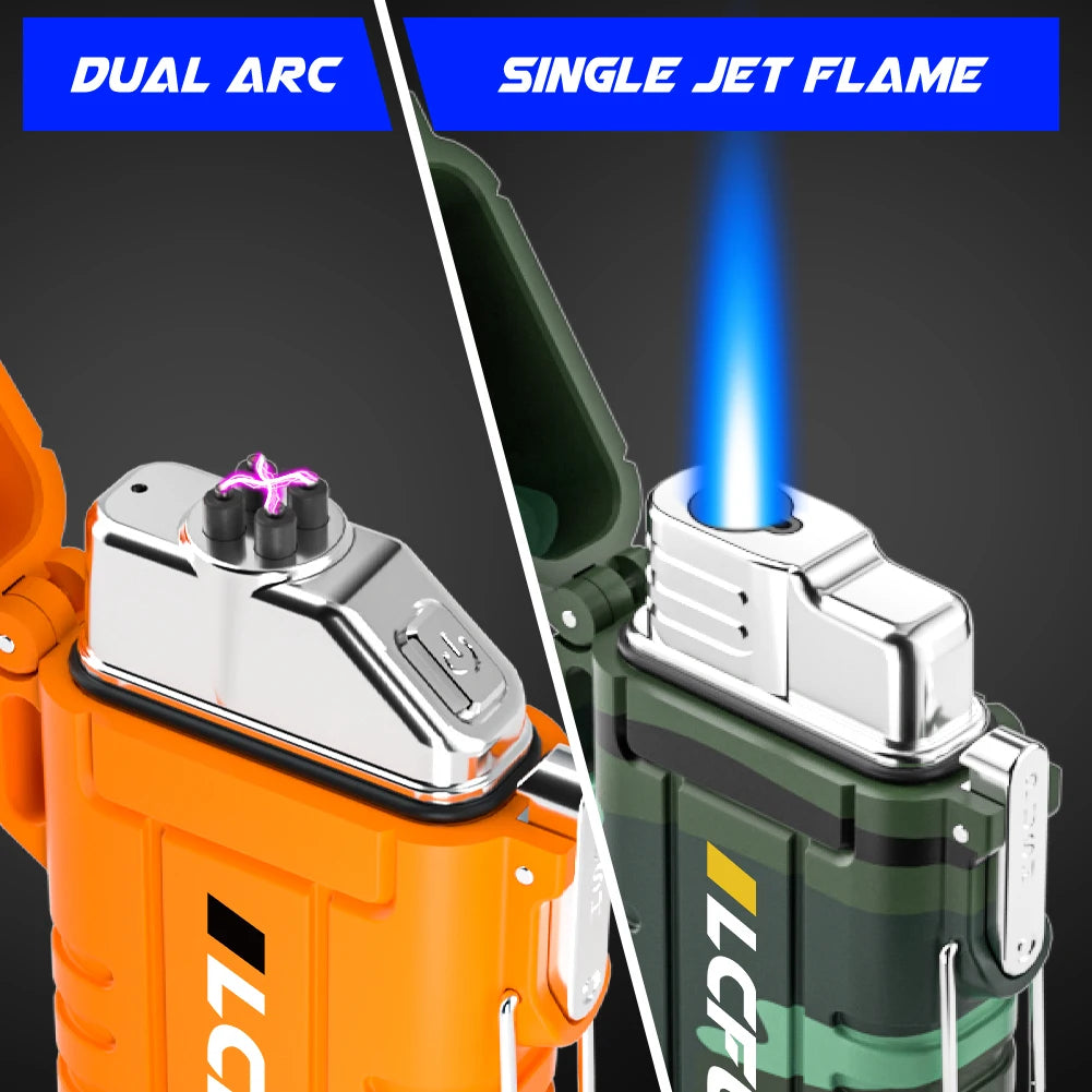 2 Pack Waterproof Lighter, Windproof Torch Lighter Butane Refillable.