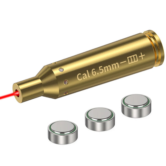 6.5MM Optics Cartridge Red Dot Laser Brass  Bore sighter.