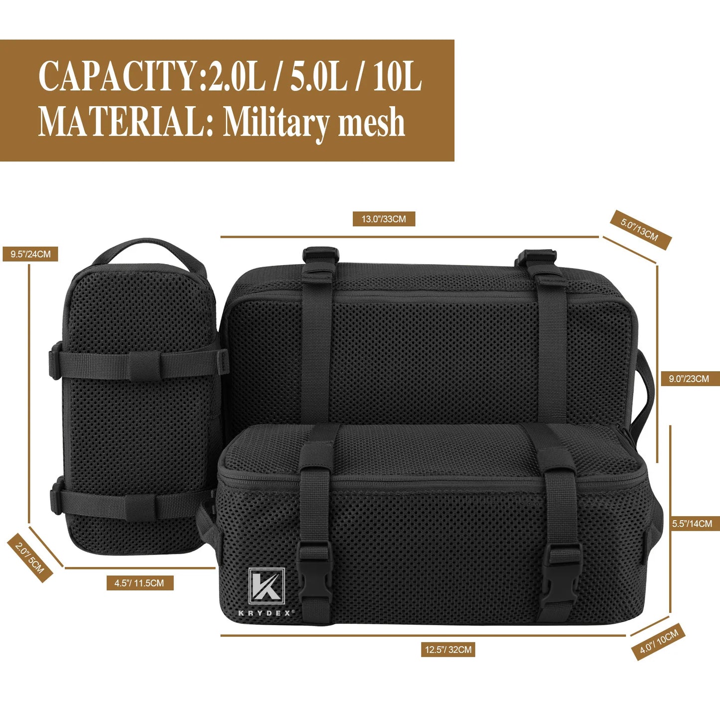 Modular Pouch Set Outdoor Backpack Organizer.