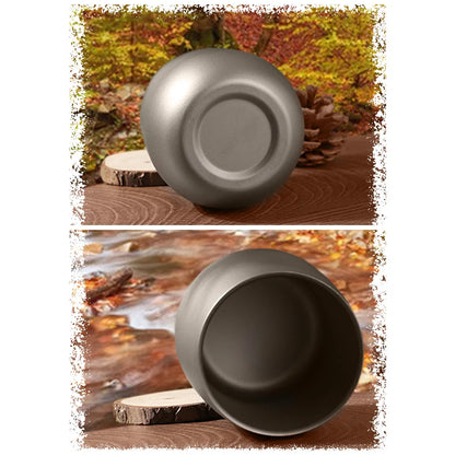 Tomshoo Titanium Cup Insulated Double Wall Drink Cup Outdoor Camping Titanium Water Cup for Camping Hiking Cool Camping Gear