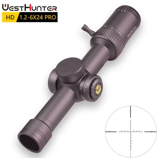 HD 1.2-6X24  Compact Riflescope SFP R&G Illumination 1/5 MIL Glass Etched Reticle.