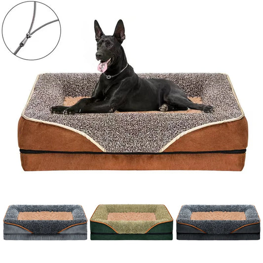 An oversized dog bed removable washable for all seasons, pet bed sofa.