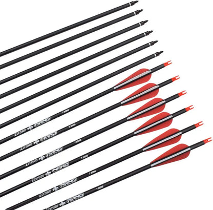 6/12PCS 26/28/30" Arrows for Compound Bows.