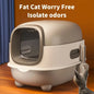 Cat Litter Box - Top-Entry Design, Anti-Splash &Odor-Control.