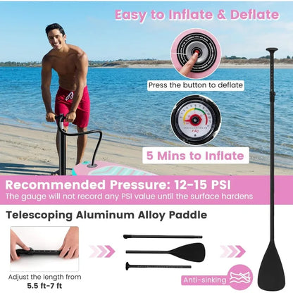 11' x 6" Inflatable Stand Up Paddle Board w/Accessories.