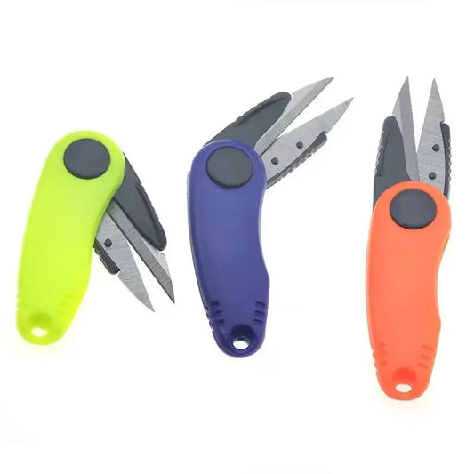 Folding Scissors Stainless Steel Fish Use Scissor Multifunction Fishing Line Cut Clipper Shrimp-Type Fishing Tackles Pesca