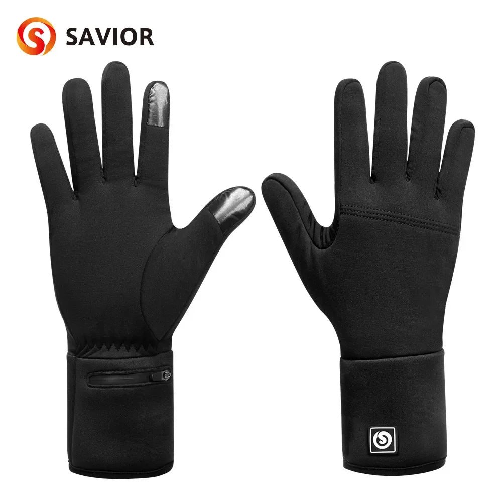 Winter Thermal Heated Gloves For Adult Wind Waterproof Rechargeable Battery.