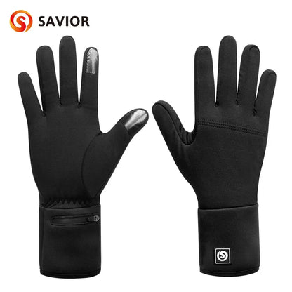 Winter Thermal Heated Gloves For Adult Wind Waterproof Rechargeable Battery.