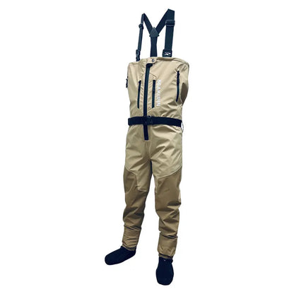Men's Stocking foot Chest Waders with Front Zipper.