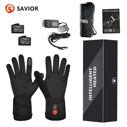 Rechargeable Electric Heated Gloves Waterproof Women Men Touch Screen.