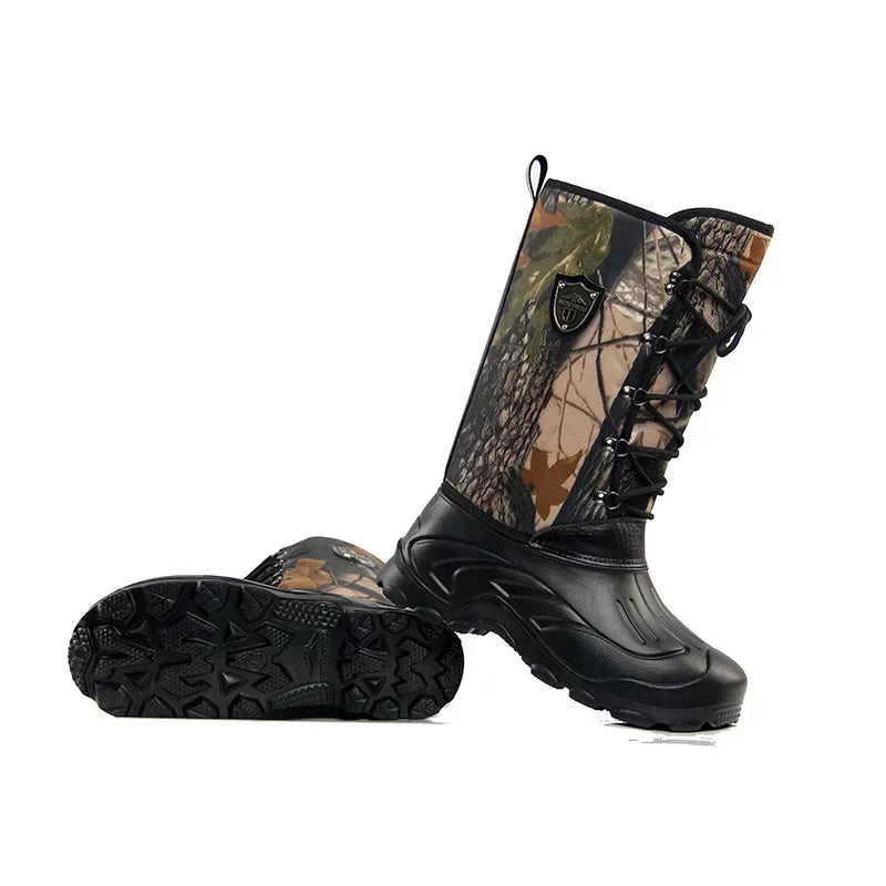 New Big Tree camouflage men's shoes, high top snow boots, waterproof.