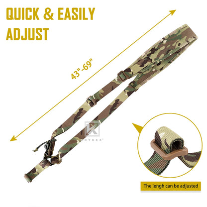 Tactical Rifle Single 1 Point Sling Padded Modular.