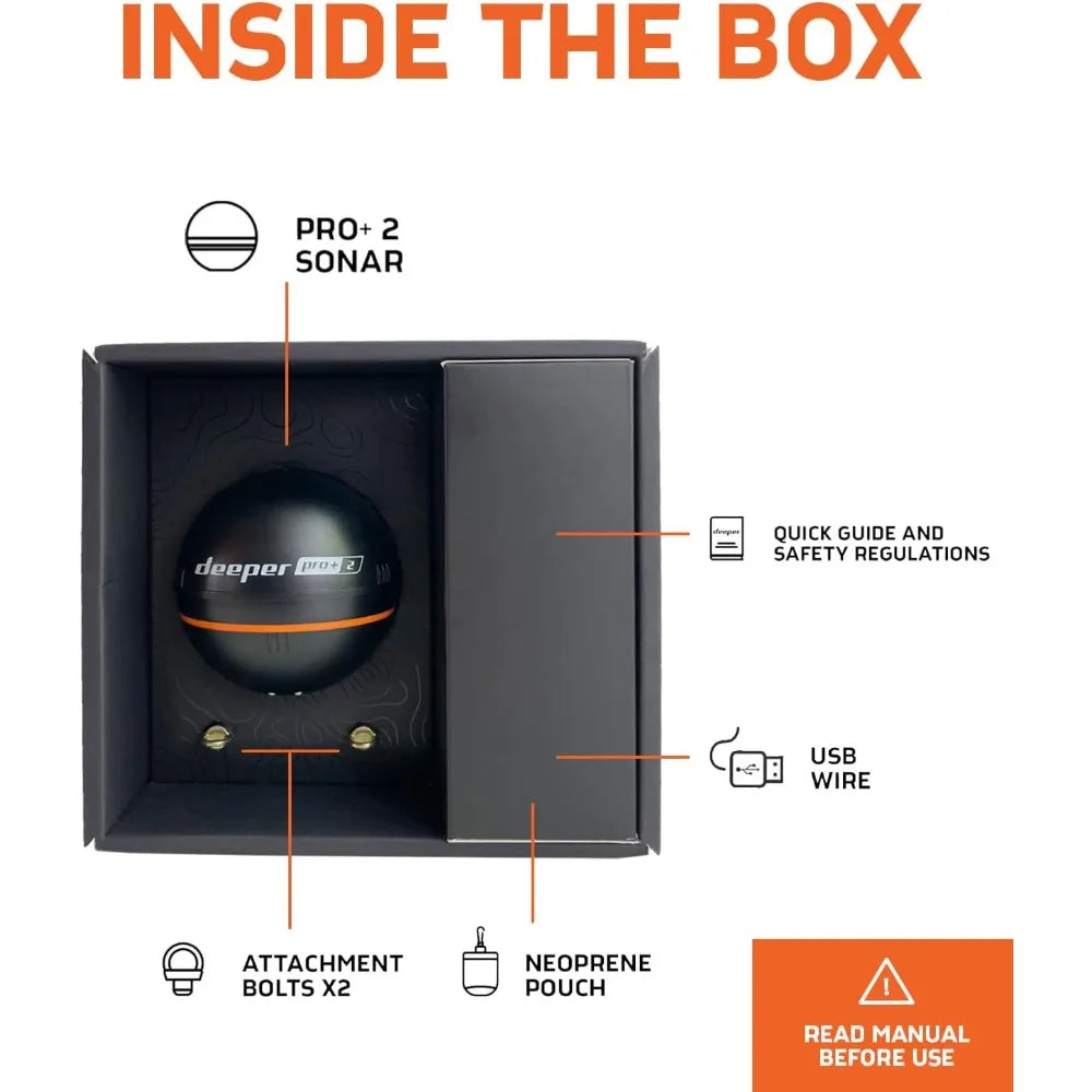 Portable Fish Finder and Depth Finder for Kayaks, Boats and Ice Fishing with GPS Enabled.