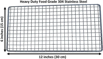 Portable Bushcraft Stainless, Bbq Cooking Grill Grate