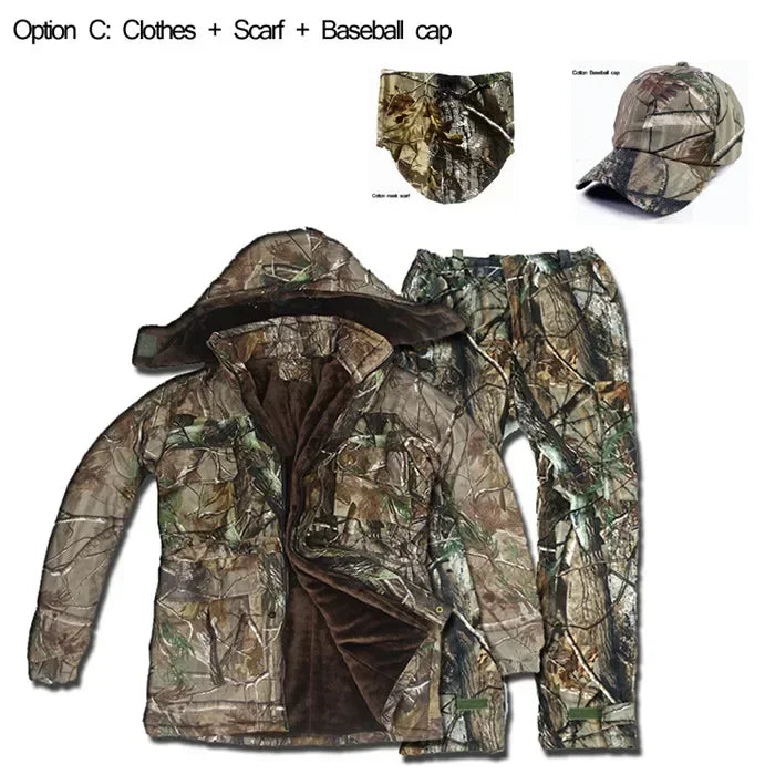 High Quality Man Winter  Camouflage Ghillie Suit Outdoor Cold Weather Suit.