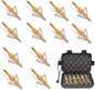 12PK Hunting Screw-in Broadheads 100 Grain Arrow Tips
