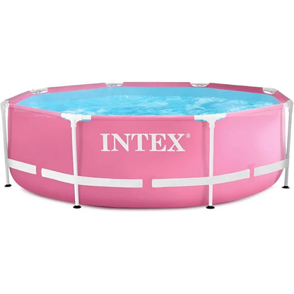 8ft x 2.5ft Large Round Metal Frame Above Ground Swimming Pool .