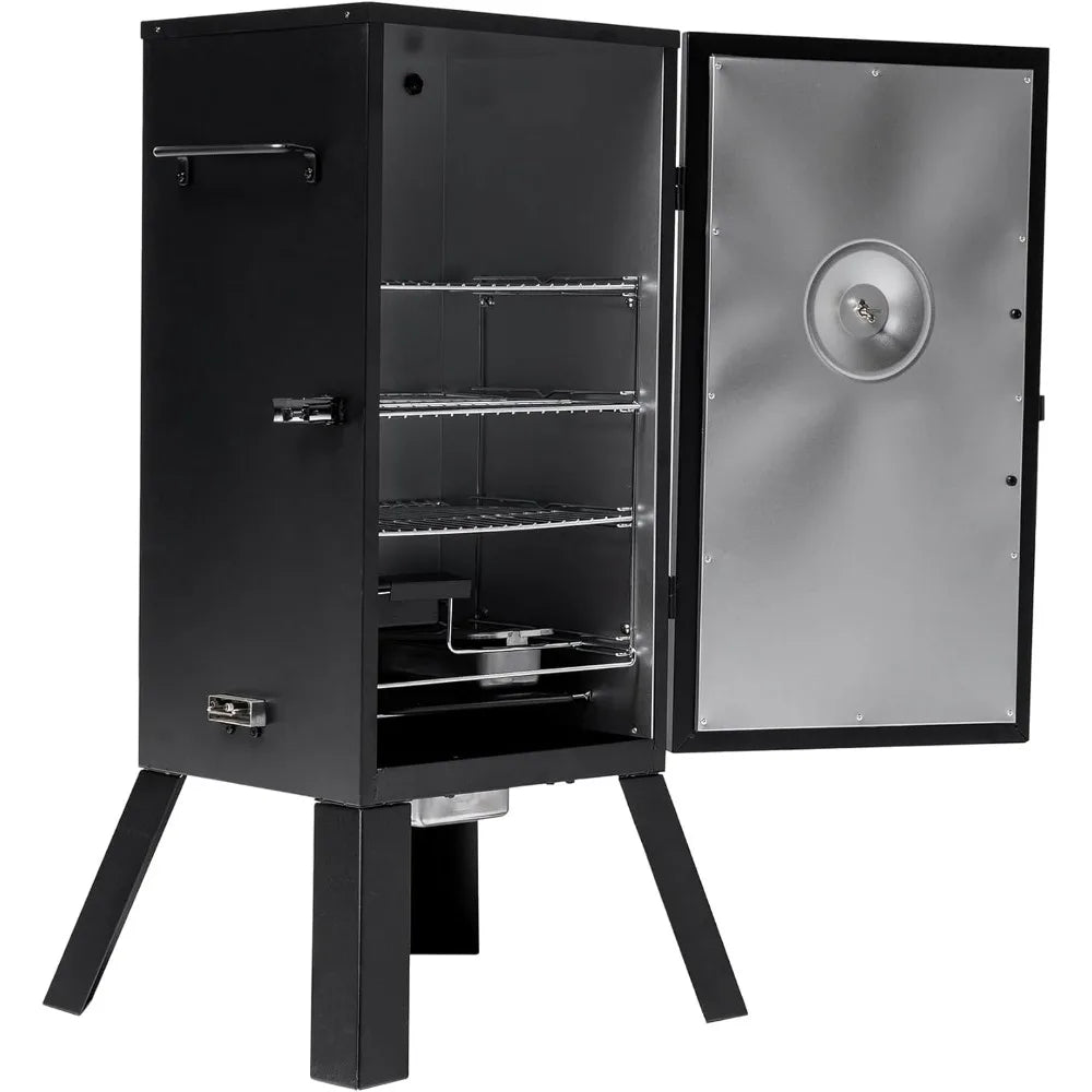 30-inch Electric Vertical BBQ Smoker - 535 Sq. Inch Cooking Area, Analog Temp Control.