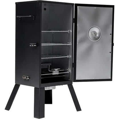 30-inch Electric Vertical BBQ Smoker - 535 Sq. Inch Cooking Area, Analog Temp Control.