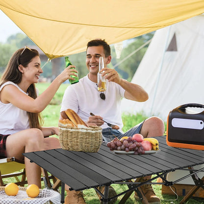 Folding Camping Table Multi Functional Black Portable Roll Up Outdoor Table 47.24in .