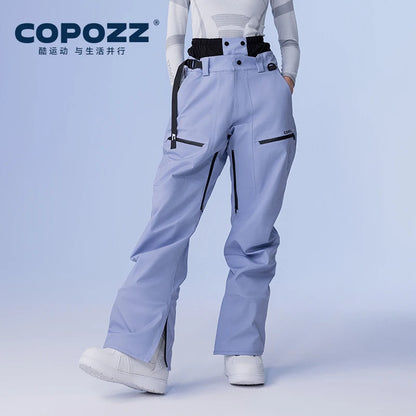 COPOZZ Winter 3L Ski Pants Men Loose Trousers Outdoor Snowboard Windproof Waterproof Snow Pants Keep Warm Women Ski Clothes
