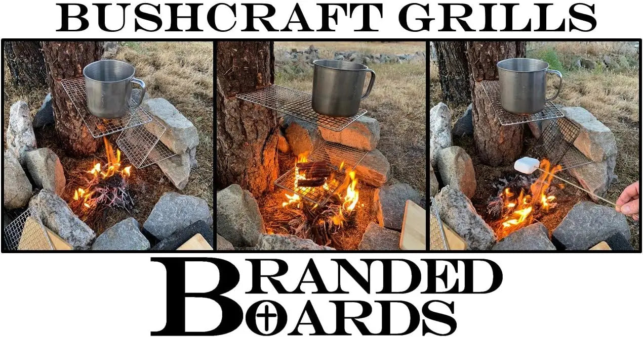 Portable Bushcraft Stainless, Bbq Cooking Grill Grate