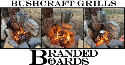 Portable Bushcraft Stainless, Bbq Cooking Grill Grate