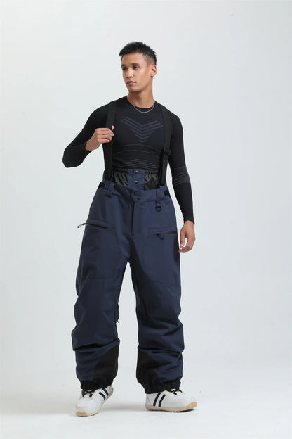 Ski Pants Winter Waterproof Men  Snowboard Overalls Suspender Snow pants Warmth -40 degrees.