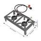 Cast Iron Double Burner Outdoor Camp Stove Propane.