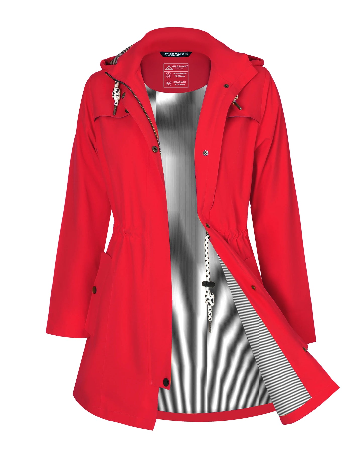 Waterproof Windbreaker Jacket Women's Softshell Fleece Lined Coat.