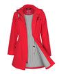 Waterproof Windbreaker Jacket Women's Softshell Fleece Lined Coat.