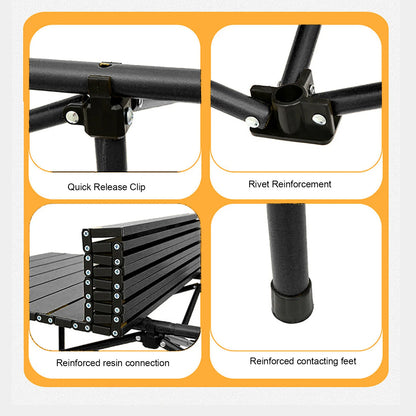 Folding Camping Table Multi Functional Black Portable Roll Up Outdoor Table 47.24in .