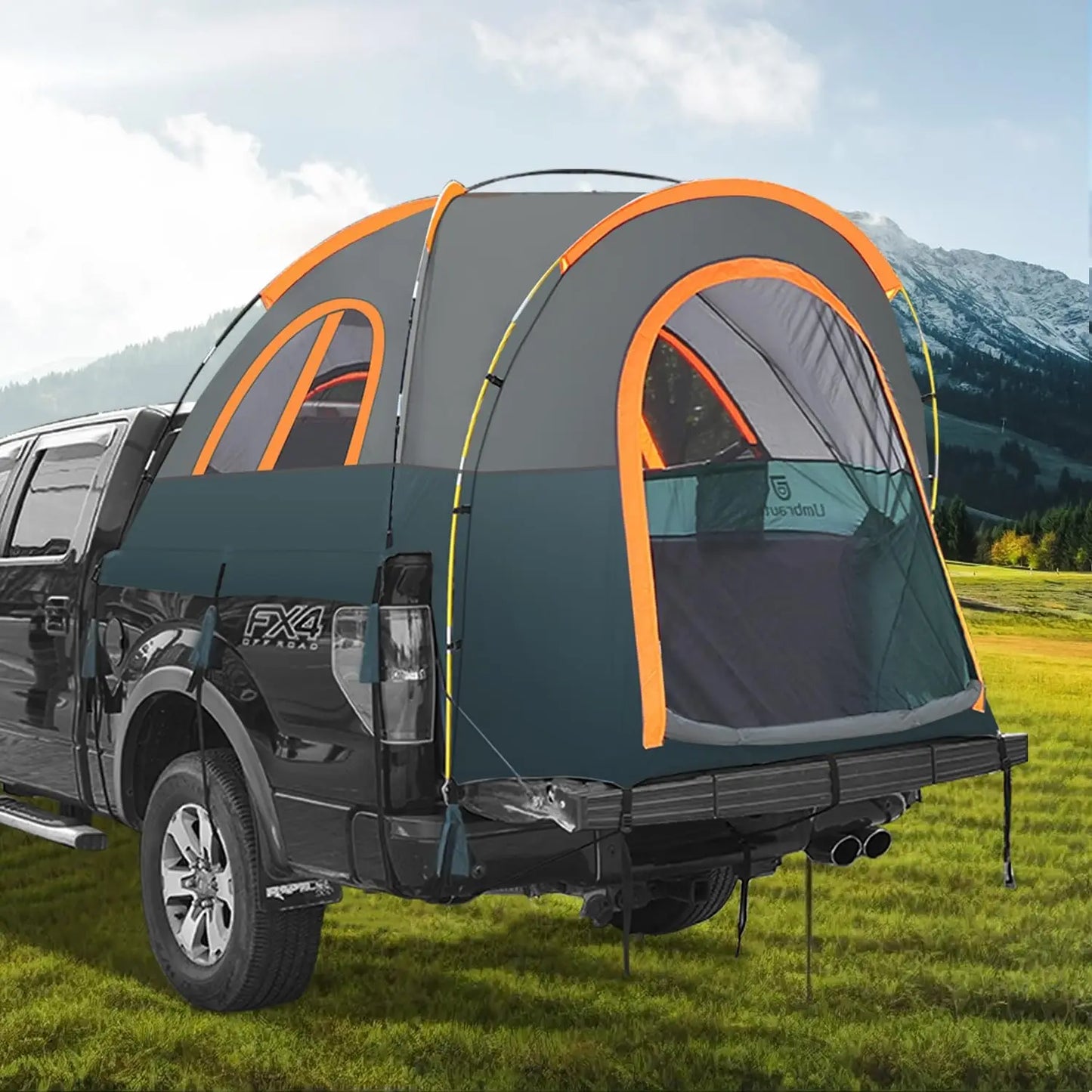 Truck Bed Tent  Rain Protection Pickup Truck Tents, Easy Set-up For 2 Person, Fits Full Size Short Bed, 5.5-5.8ft/ 6.4-6.