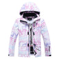 Women Ski Suit Winter Windproof Waterproof Snowboarding Jacket and Pants.