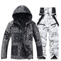 Winter Ski Suit Set -30℃ Cold Snowboard Wear Men/Women Ski Suit Waterproof.