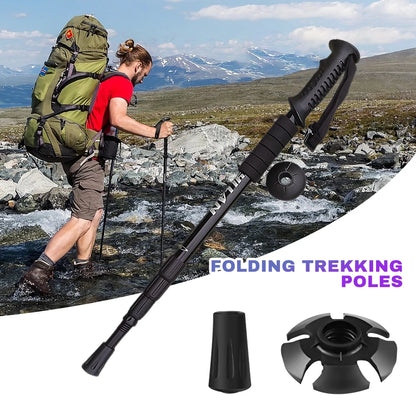 Trekking Poles Aluminum Alloy Telescopic Walking Hiking Stick.