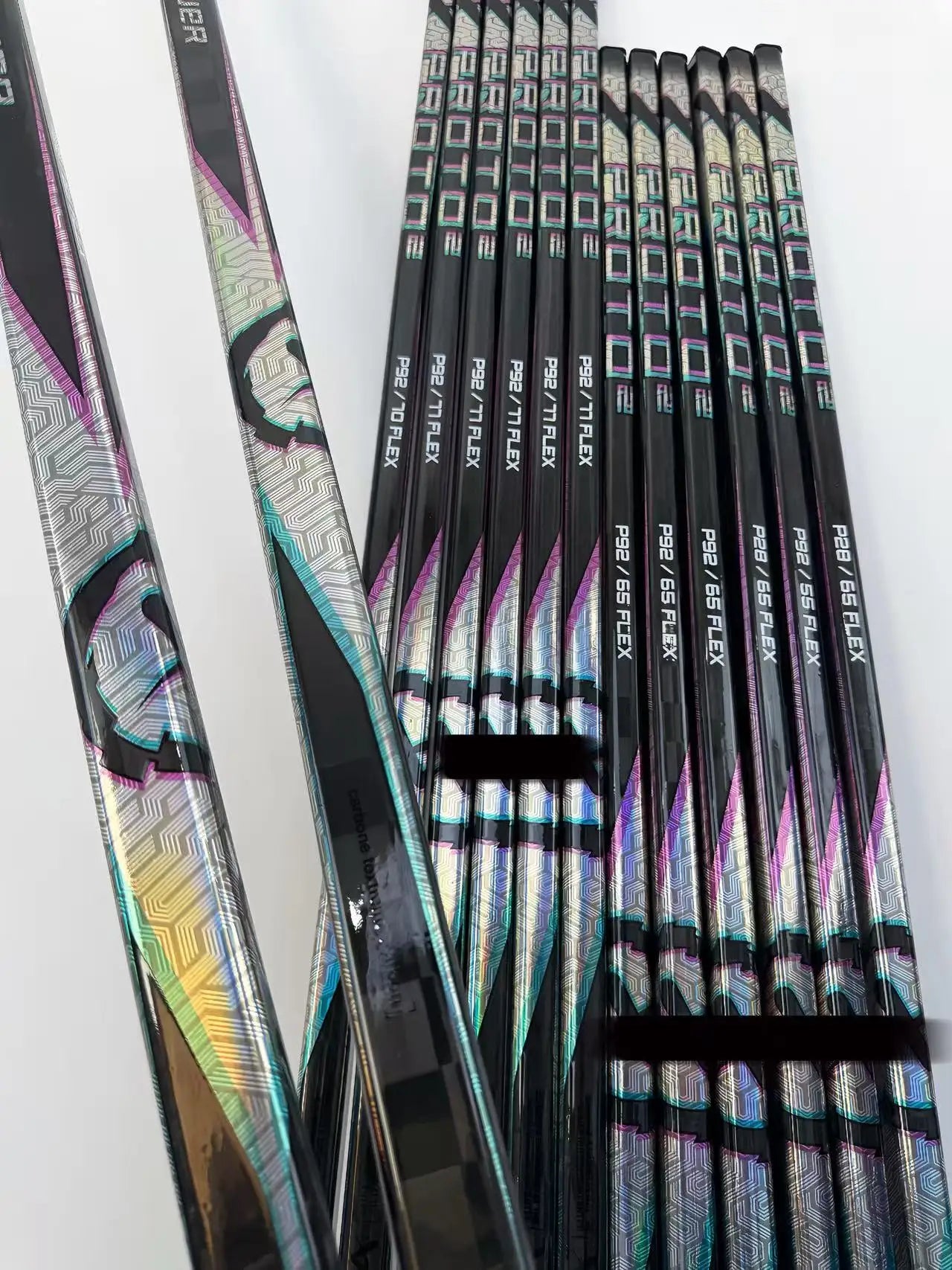 [2-PACK] Proto-2 Black   Ice Hockey Sticks.【No warranty】ultra-light Carbon Fiber